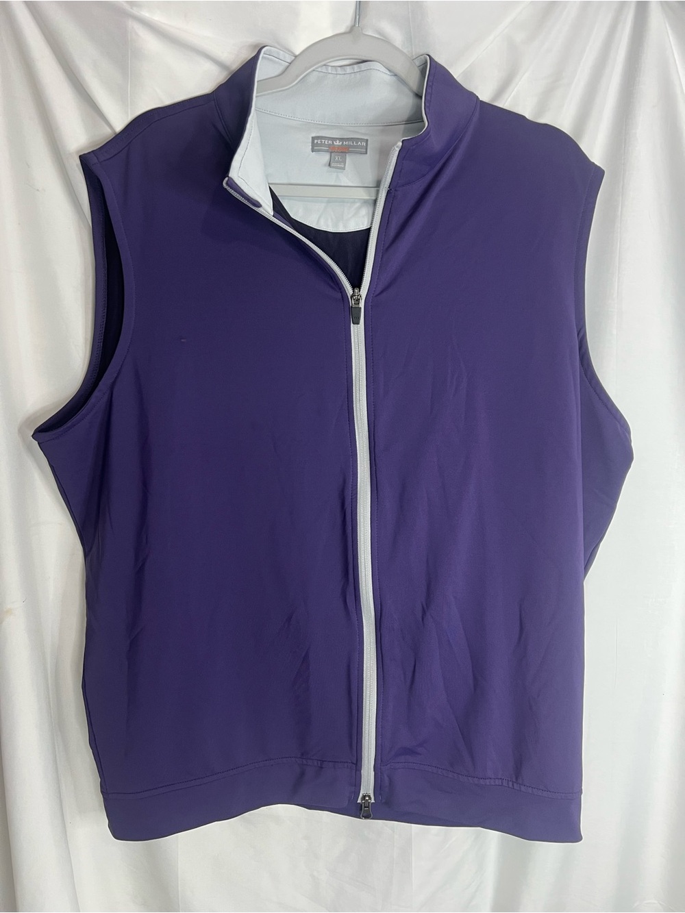 Peter Millar Purple Full-Zip Sleeveless Golf Vest